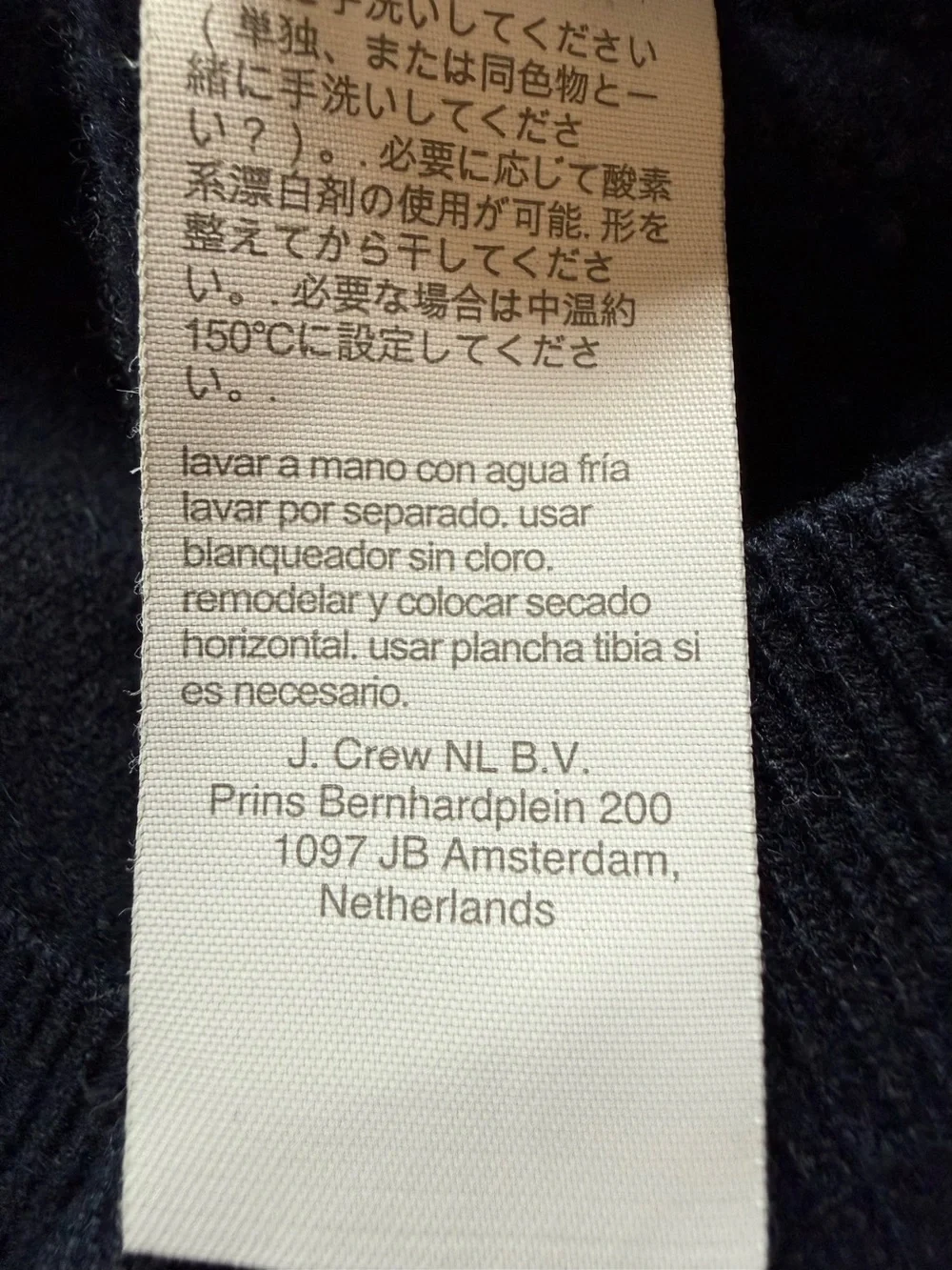 J.Crew 100% Cashmere Crewneck Sweater Navy Blue